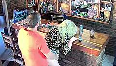 caught my cheating slut wife skirt up getting muff dived and fucked by best friend on cctv