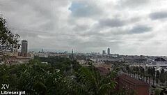 stripping bold in barcelona streets flashing shaved pussy