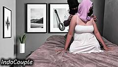 Hijab Wife Rides Husband to Creampie Finish