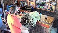 caught my cheating slut wife skirt up getting muff dived and fucked by best friend on cctv