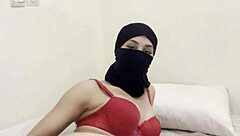 shy niqab arab teases rubbing juicy pussy slow