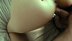 Retro creampie fills wet pussy in first film