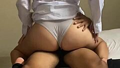 18-year-old big ass college girl films first homemade video with physics teacher