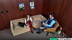 young teen gets convinced by creepy therapist for raw fuck