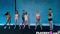 sexy babes strip tease big tits and juicy pussies closeup