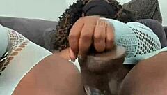 Joanfantasy's Creamy Pussy Dripping in Light Blue Lingerie Solo Play!