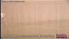 Club girls now naked kissing in my steamy shower