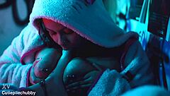 bbw ebony worships petite tattooed girlfriend feet