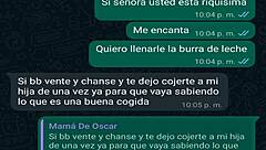 whatsapp chat with friend's boss oscar leads to creampie fuck