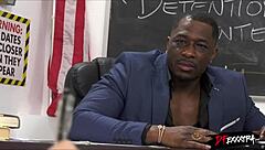 petite blonde teen sucks interracial big black cock