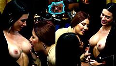 brazilian ebony latinas ignite podcast with hot pussy licking orgy