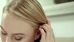 blonde babe creampied after wild cowgirl ride