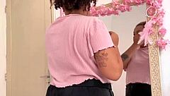 chubby babe farts prepping for hot date!