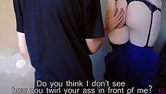 Painter Slut Deepthroats Boss Cock Behind Boyfriend's Back