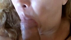Blonde MILF Sucks Cock Passionately Until Explosive Cum!