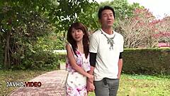 kinky asian milf miu suzuhara outdoor blowjob pounding