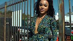 gorgeous ebony tranny strokes pierced cock solo intensely