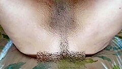 granny teases huge saggy tits fingering old pussy