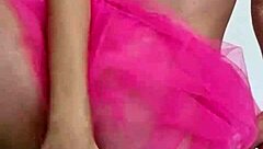 sexy petite fairy strips teases shakes ass with natural tits in homemade solo play