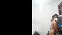 cute curvy latina cooks naked in kitchen showing huge ass