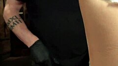 Brunette bound in stockings endures strict bondage play 😈🔗