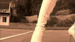 bridgette rides cock anally in steamy threesome