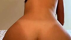 Gray beanie babe bent over pounding