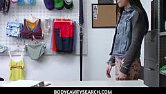 Shoplifter sadie blake gets body cavity search punishment from mall cop