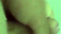 gorgeous handjob strokes massive cock to explosive finish