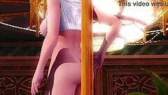 tina teases her big nude tits at the casino