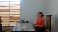 Skinny Nerd Punished by Nasty School Director Roughly!