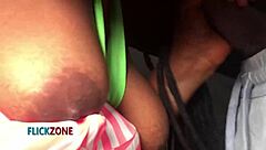 Chubby Ebony Girlfriend Sucks Cock Close Up Bedroom Fingering