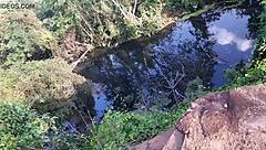 brazilian brunette teen's big ass interracial sex on crowded beach