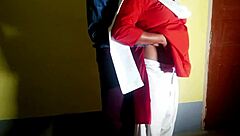 Horny Schoolgirl Fucks Security Guard for Exam Paper Creampie Quickie