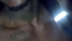 privately flashing my natural tits on a warm night like a wolf