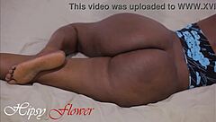 grabbing fat ebony ass makes huge pussy spread horny