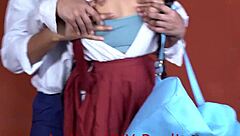 mommy's indian college uniform gets fucked hard in hindi quickie