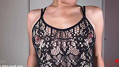 petite 18 asian teen strips tight outfit teasing small tits big nips