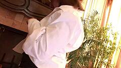 Elegant milf in fishnets heels fucked hard by monster cock