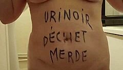 French housewife's outdoor bdsm solo with uro belt session