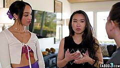 Alexis tae teaches petite asian teen kimmy kim pussy licking lessons