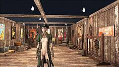 Teasing Brunette In Slutty Fallout Fashion