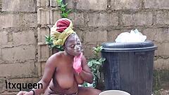 solo petite girl moans with big clit in homemade play