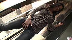 japanese milf kaede kuroki fucked through ripped jeans creampie finish