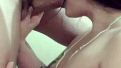 street blowjob ends in public pounding