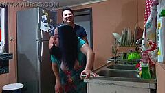 uh we just couldn't wait started fucking right in the kitchen