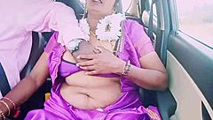 Indian housewife seduces car driver with saree dirty talk romance