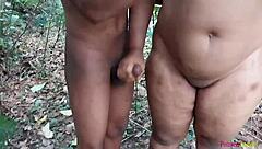 Thick Ebony Ass Bitch Pounds Boyfriend Outdoors Hard