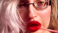my perfect red lips in glossy lipstick make you my findom slave jerk off now