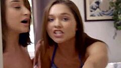 petite brunette teen rides monster cock to creamy anal finish